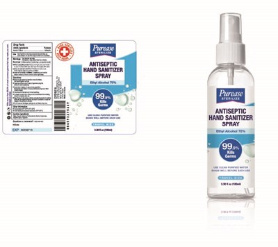 Purease Hand Sanitizer Spray (100 mL Antiseptic Hand Sanitizer Spray)